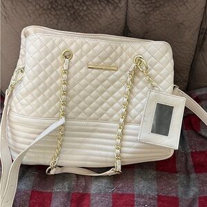Steve Madden crème colored purse